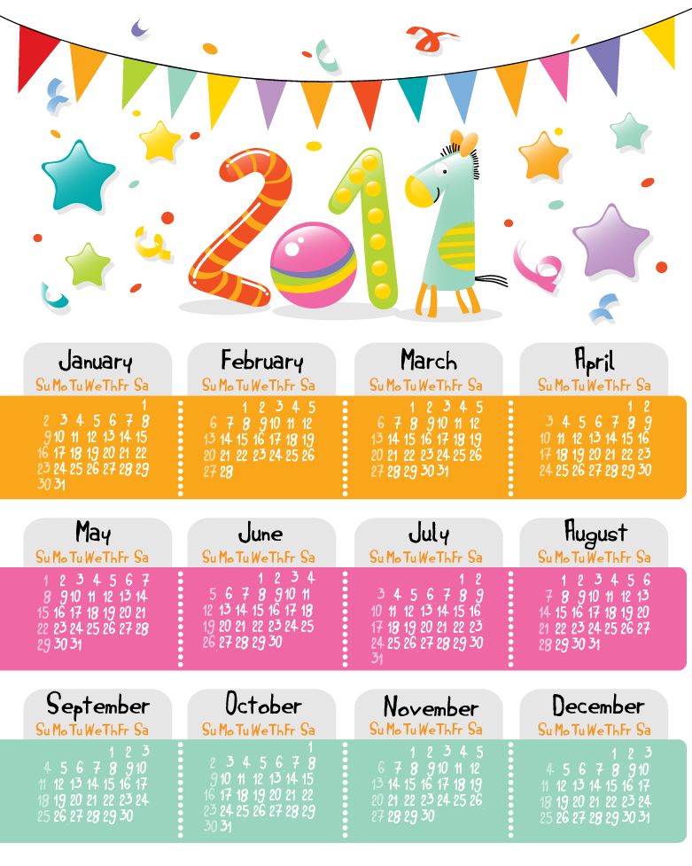 free vector Lovely Style Calendar for 2011 Vector Graphic